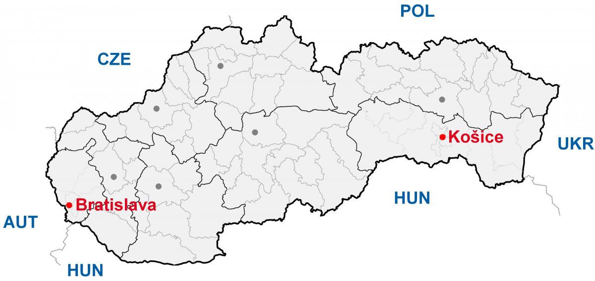 map of kosice Slovakia