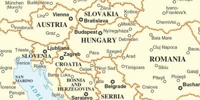 Map Slovakia surrounding countries
