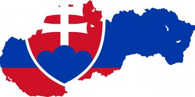 Map of Slovakia flag