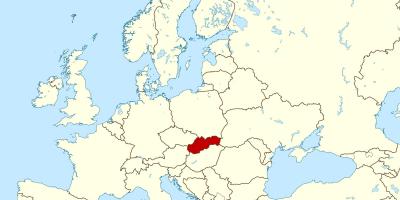 Map of Slovakia map europe
