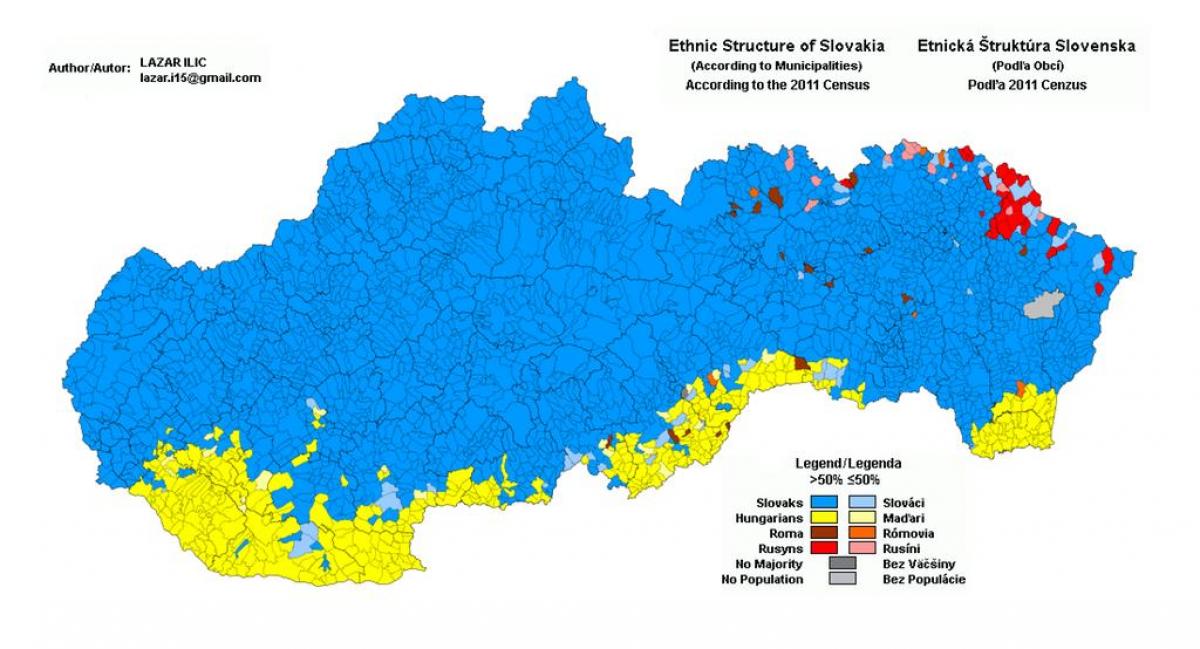 map of Slovakia ethnic