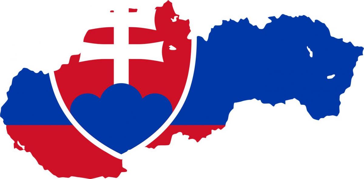 map of Slovakia flag