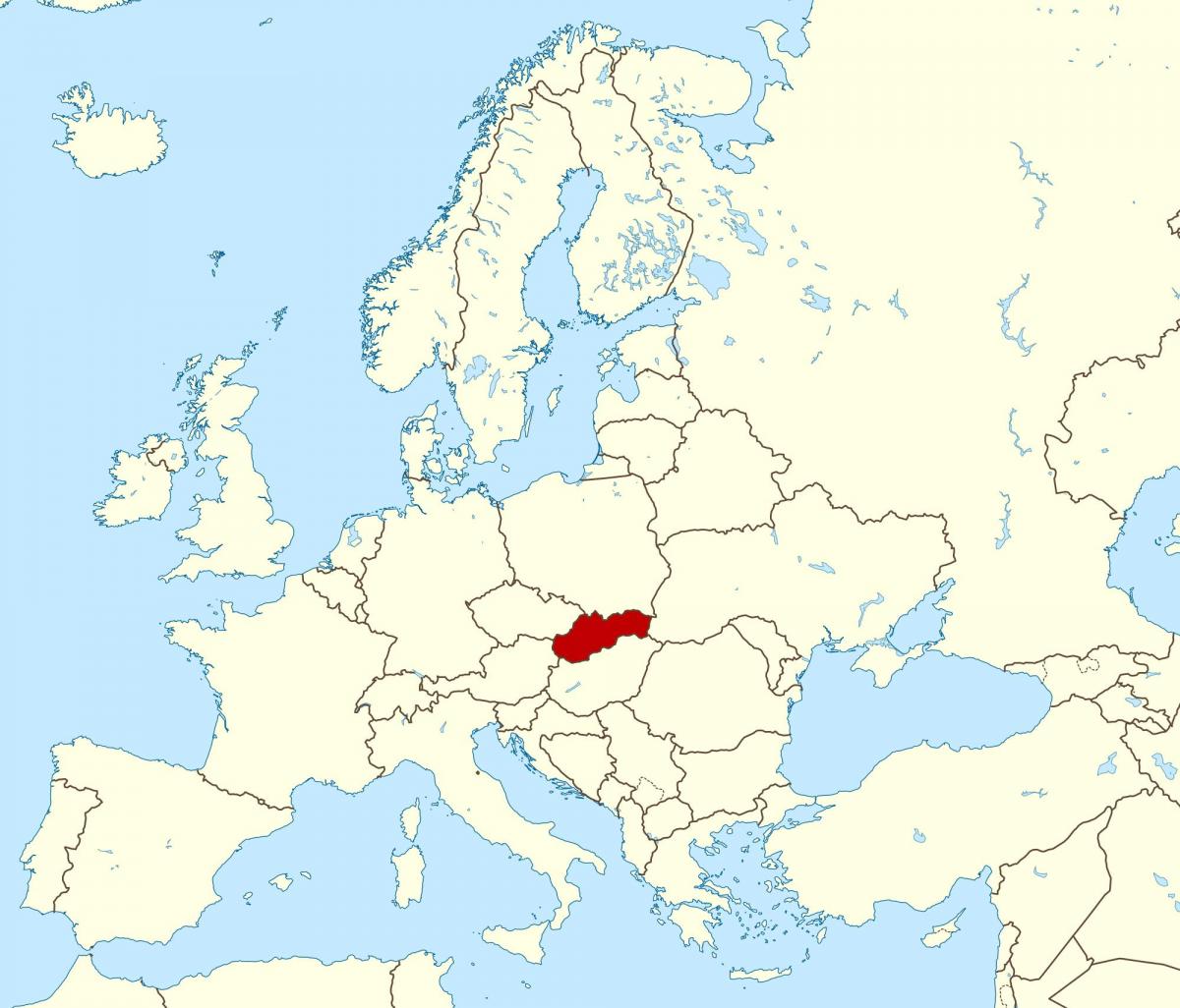 map of Slovakia map europe