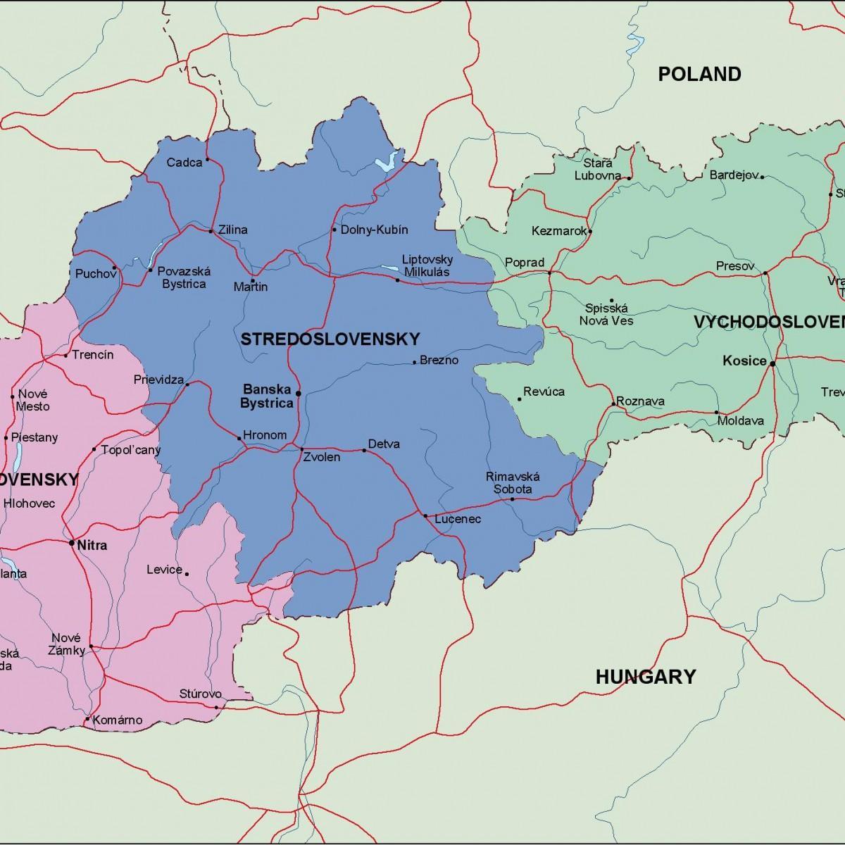 map of Slovakia political