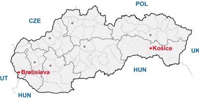 Map of kosice Slovakia