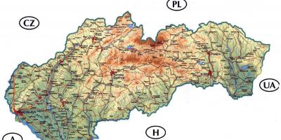 Detailed map of Slovakia