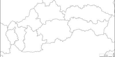 Map of  Slovakia blank  