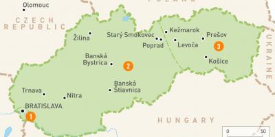 Map of Slovakia regions