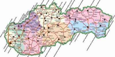 Slovakia tourist attractions map